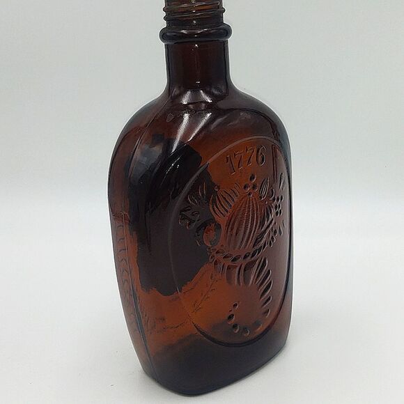 Vintage Bicentennial Log Cabin Syrup Flask - Picture 5 of 10